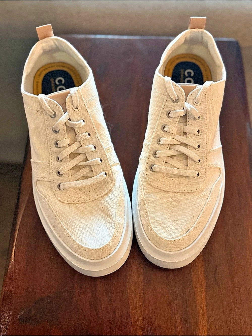 Cole Haan GrandPro Rally Canvas Court Sneakers Ivory Men’s 9 C34713